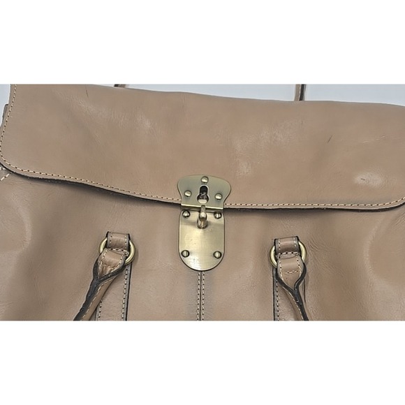 Patricia Nash Vienna Suede Satchel‎ Italian Leather Heritage Biscuit Hand Bag - Picture 3 of 15